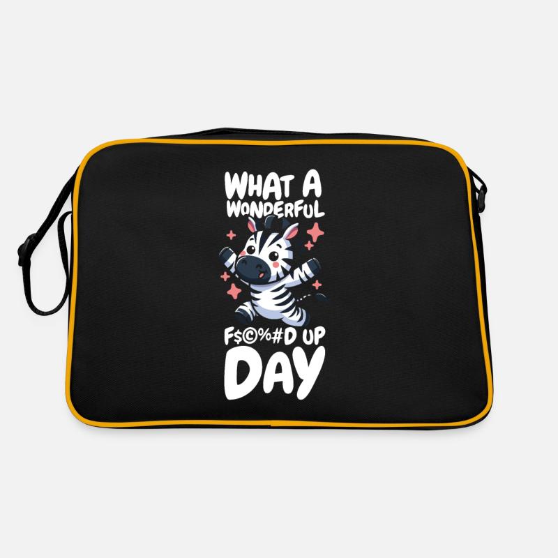 Zebra Witzig Fucked Up Day Retro Tasche