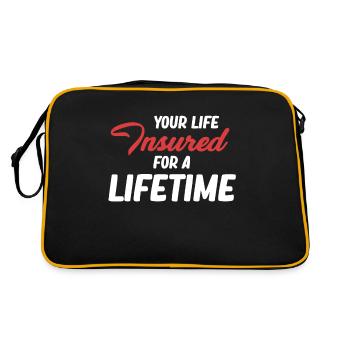 Your life is insured for life - Retro Bag - black/gold - Back