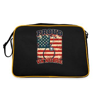 VA Krankenschwester Stolze VA Krankenschwester - Retro Tasche - Schwarz/Gold - Hinten