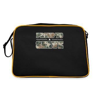 VA-Krankenschwester stolz zu dienen - Retro Tasche - Schwarz/Gold - Hinten