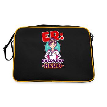 Infirmière urgente : Héros de tous les jours - Sac Retro - noir/or - Dos