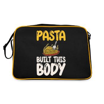 Cadeaux pour les amateurs de pâtes - Sac Retro - noir/or - Dos