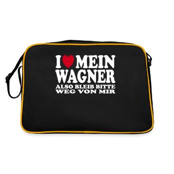 Funny I Love My Wagner Statement - Retro Bag - black/gold - Back