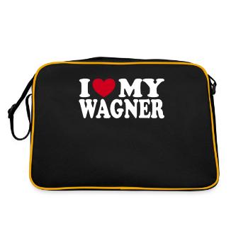I Love My Wagner - Retro Bag - black/gold - Back