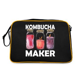 Kombucha Maker Kombucha Tea Lovers - Sac Retro - noir/or - Dos