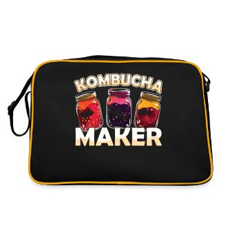 Kombucha Maker Kombucha Tea Lovers - Sac Retro - noir/or - Dos