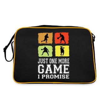 Just One More Game I Promise Basketball Player Jersey - Retro Bag - black/gold - Back