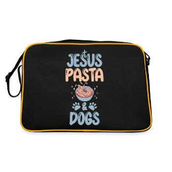 Cadeaux pour les amateurs de pâtes - Sac Retro - noir/or - Dos