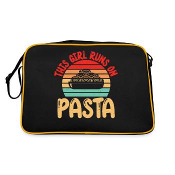 Cadeaux pour les amateurs de pâtes - Sac Retro - noir/or - Dos
