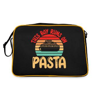 Cadeaux pour les amateurs de pâtes - Sac Retro - noir/or - Dos