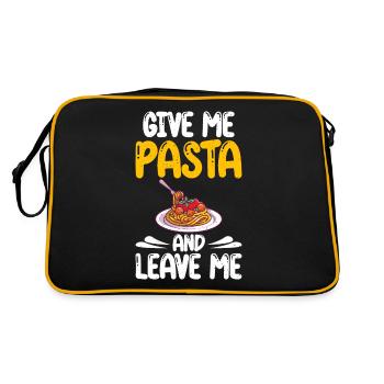 Cadeaux pour les amateurs de pâtes - Sac Retro - noir/or - Dos
