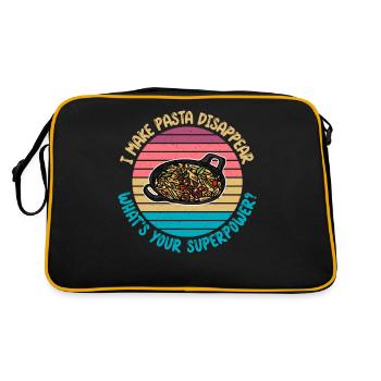 Cadeaux pour les amateurs de pâtes - Sac Retro - noir/or - Dos