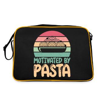 Cadeaux pour les amateurs de pâtes - Sac Retro - noir/or - Dos