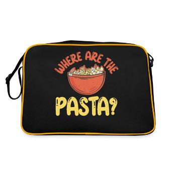 Cadeaux pour les amateurs de pâtes - Sac Retro - noir/or - Dos