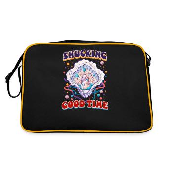 Écailler les huîtres bon temps - Sac Retro - noir/or - Dos