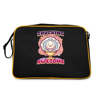Écailler d’huîtres génial - Sac Retro - noir/or - Dos