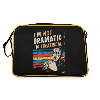 Je ne suis pas dramatique, je suis théâtral 54 - Sac Retro - noir/or - Dos