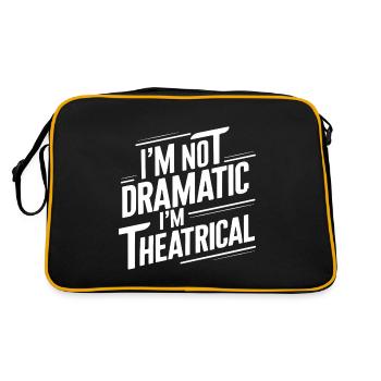 Je ne suis pas dramatique, je suis théâtral 56 - Sac Retro - noir/or - Dos