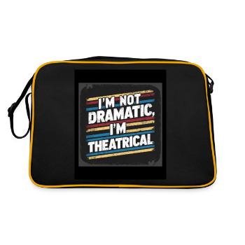 Je ne suis pas dramatique, je suis théâtral 57 - Sac Retro - noir/or - Dos