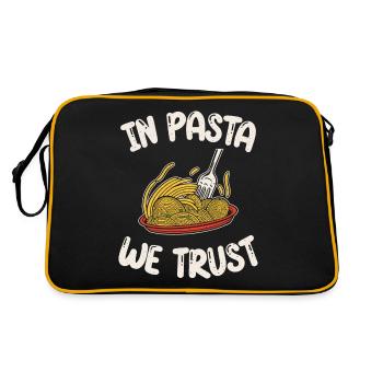 Cadeaux pour les amateurs de pâtes - Sac Retro - noir/or - Dos