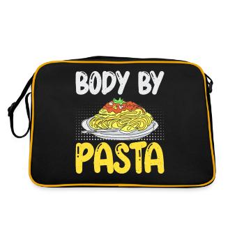 Cadeaux pour les amateurs de pâtes - Sac Retro - noir/or - Dos