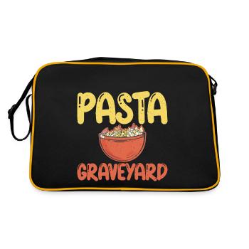 Cadeaux pour les amateurs de pâtes - Sac Retro - noir/or - Dos