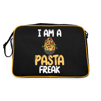Cadeaux pour les amateurs de pâtes - Sac Retro - noir/or - Dos