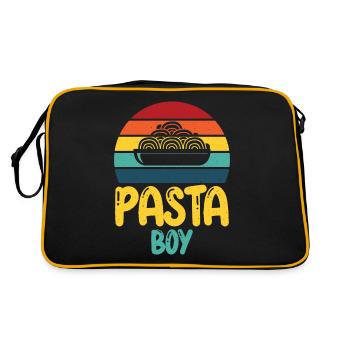 Cadeaux pour les amateurs de pâtes - Sac Retro - noir/or - Dos
