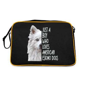 American Eskimo Dog - Retro Bag - black/gold - Back