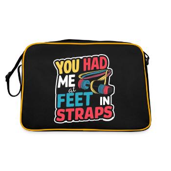 You Had Me At Feet In Straps 57 - Retro Tasche - Schwarz/Gold - Hinten