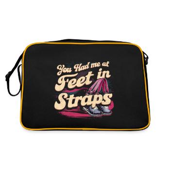 You Had Me At Feet In Straps 58 - Retro Tasche - Schwarz/Gold - Hinten