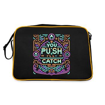 You Push I'll Catch 13 - Retro Bag - black/gold - Back