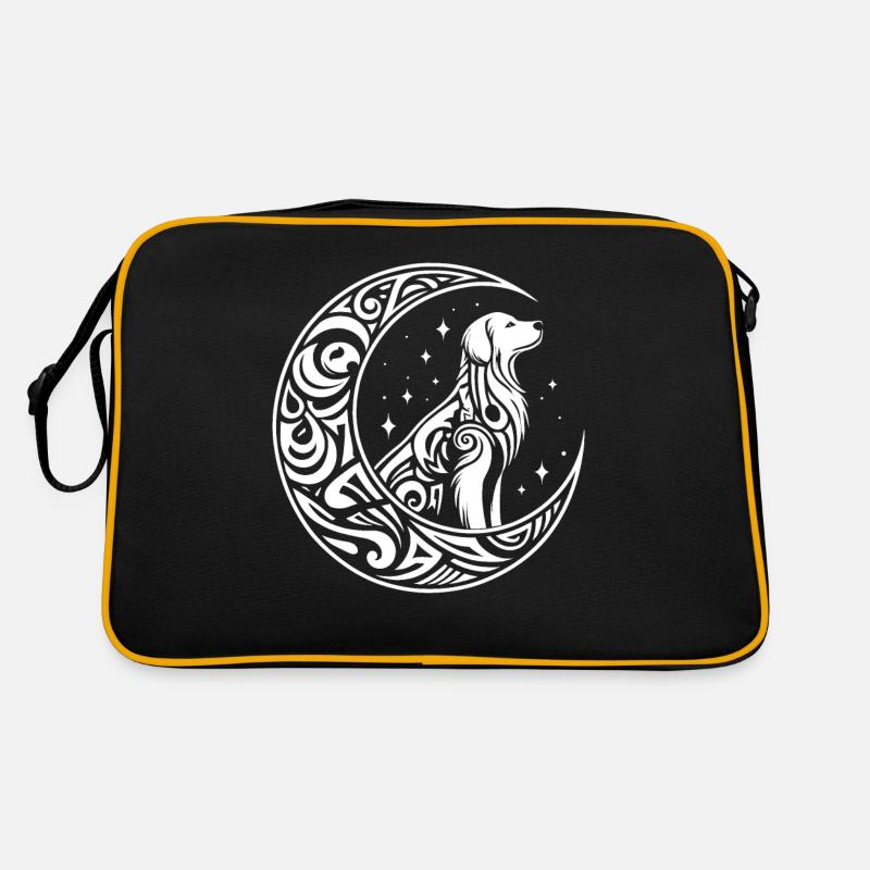 Golden Retriever Stammes Moon Phases Retro Tasche