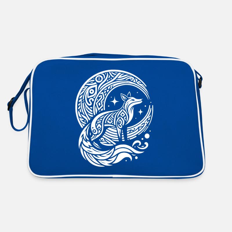 Fuchs Stammes Moon Phases Retro Tasche