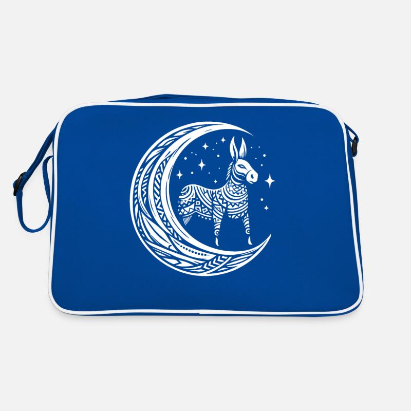 Muli Esel Stammes Moon Phases Retro Tasche