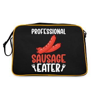 Sausage Lover - Retro Tasche - Schwarz/Gold - Hinten