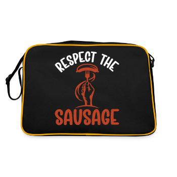 Sausage Lover - Retro Tasche - Schwarz/Gold - Hinten