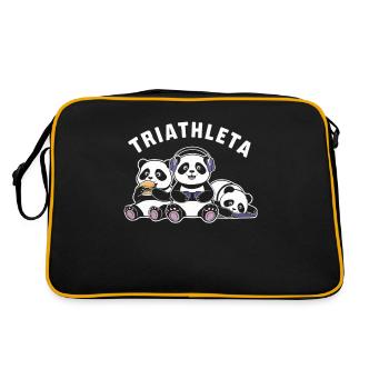 Gamer Triathlon Funny Pandas - Retro Bag - black/gold - Back