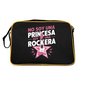 Je ne suis pas une princesse, je suis une rockeuse - Sac Retro - noir/or - Dos