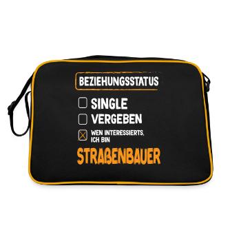Road Builder Relationship Status Road Construction Occupation - Retro Bag - black/gold - Back