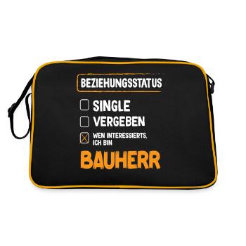 Builder Relationship Status Builder Builder House Construction - Retro Bag - black/gold - Back