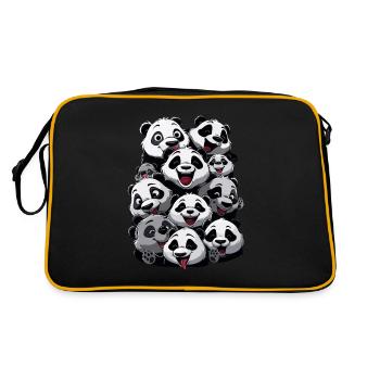 Panda - Retro Bag - black/gold - Back