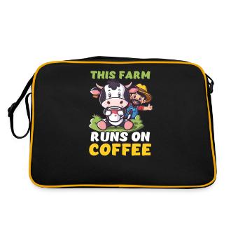 Producteur laitier Cette ferme exploite Cowffee - Sac Retro - noir/or - Dos