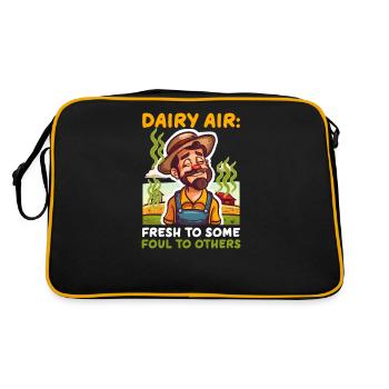 Dairy Farmer Dairy Air: Fresh Some, Foul Others - Retro Bag - black/gold - Back