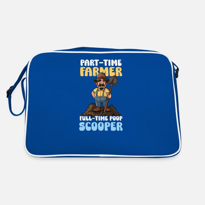 Milchbauer Teilzeit Vollzeit Kotschaufel Retro Tasche