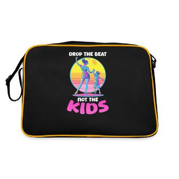 EDM Rave Mom laisse tomber le rythme, pas les enfants - Sac Retro - noir/or - Dos