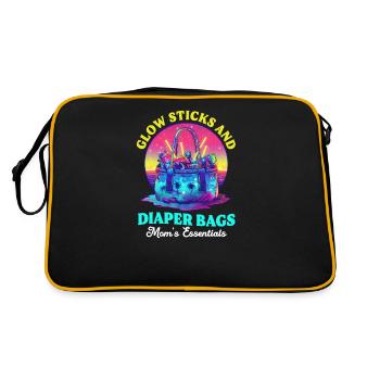 EDM Rave Maman Sticks & Sacs à Couches - Sac Retro - noir/or - Dos