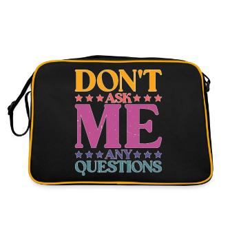 Ne me posez pas de questions 26 - Sac Retro - noir/or - Dos