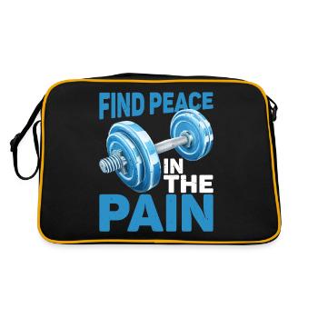 Find Peace In The Pain 68 - Retro Bag - black/gold - Back