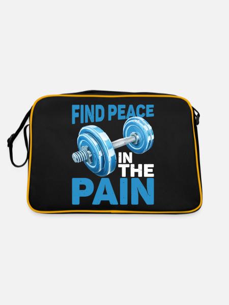 Trouver la paix dans la douleur 68 - Sac Retro - noir/or - Dos